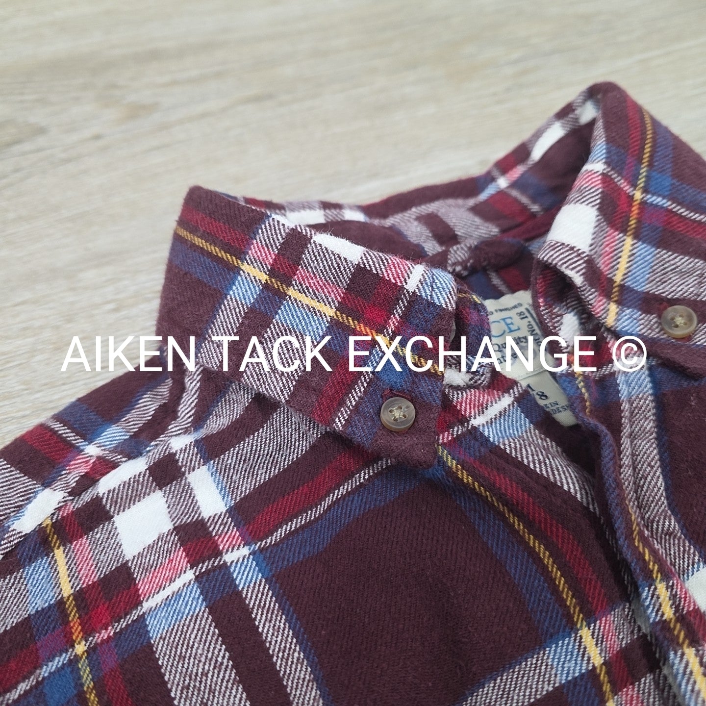 Children's Place Boys Flannel Long Sleeve Button Down Top, Size Medium