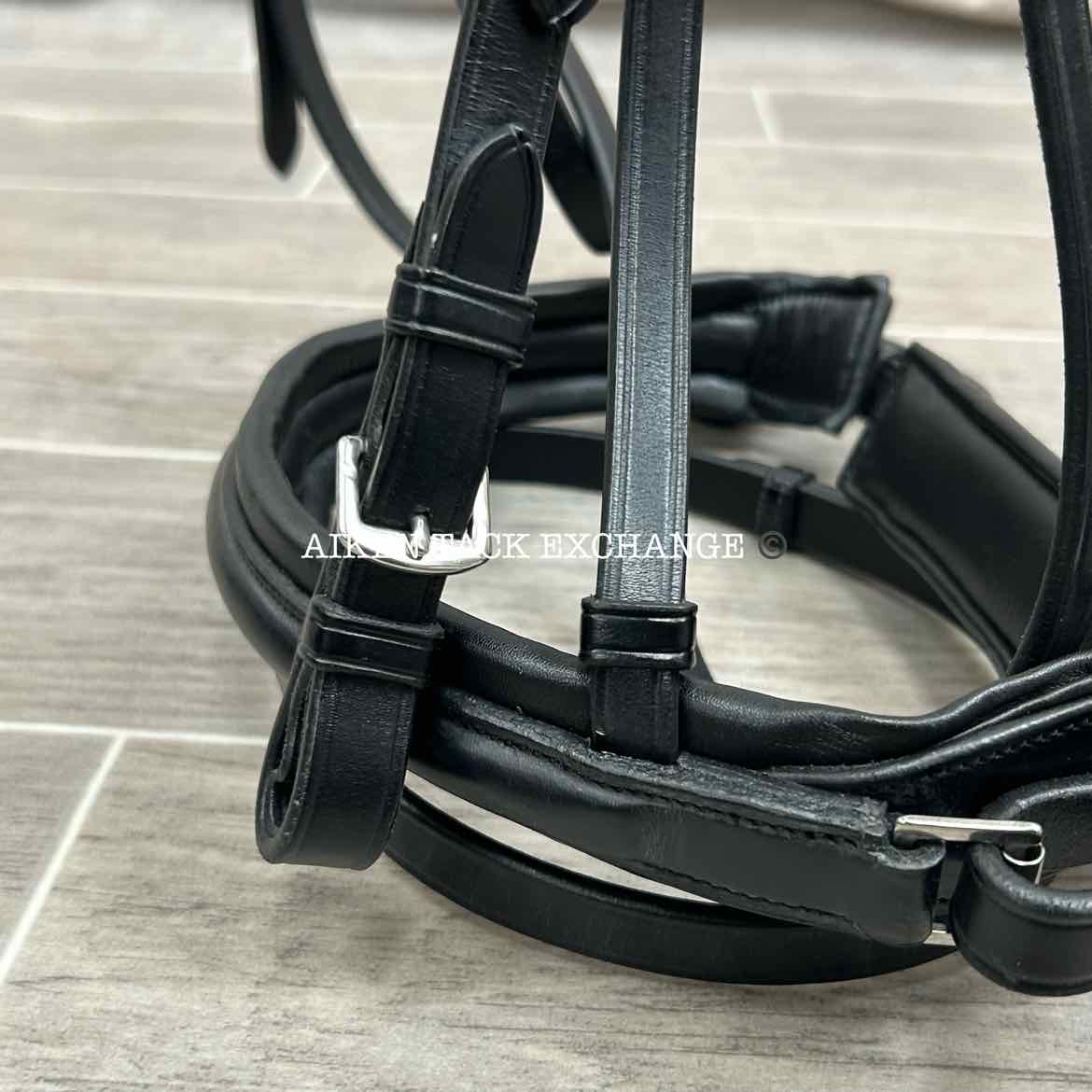 KL Select KL Italia Pirouette Flash Bridle with Reins, Black, Size Cob