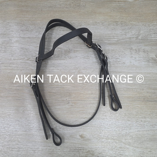 Biothane Browband Headstall, No Reins, Black, Size Full