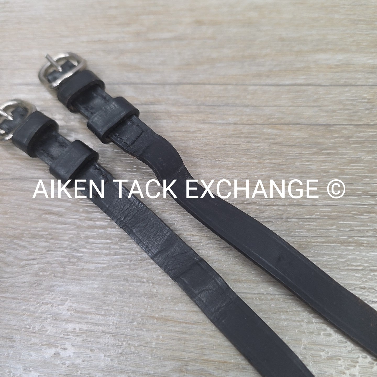 Leather Spur Straps, Black