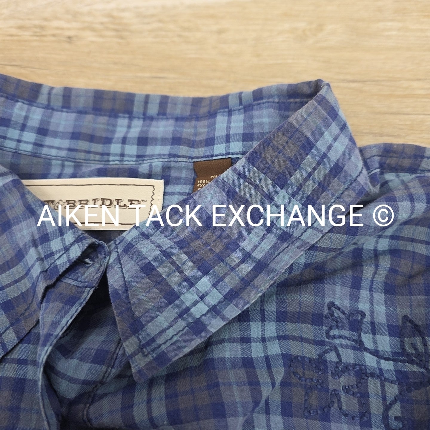 Bit & Bridle Button Up Lightweight Flannel, Women's XLarge