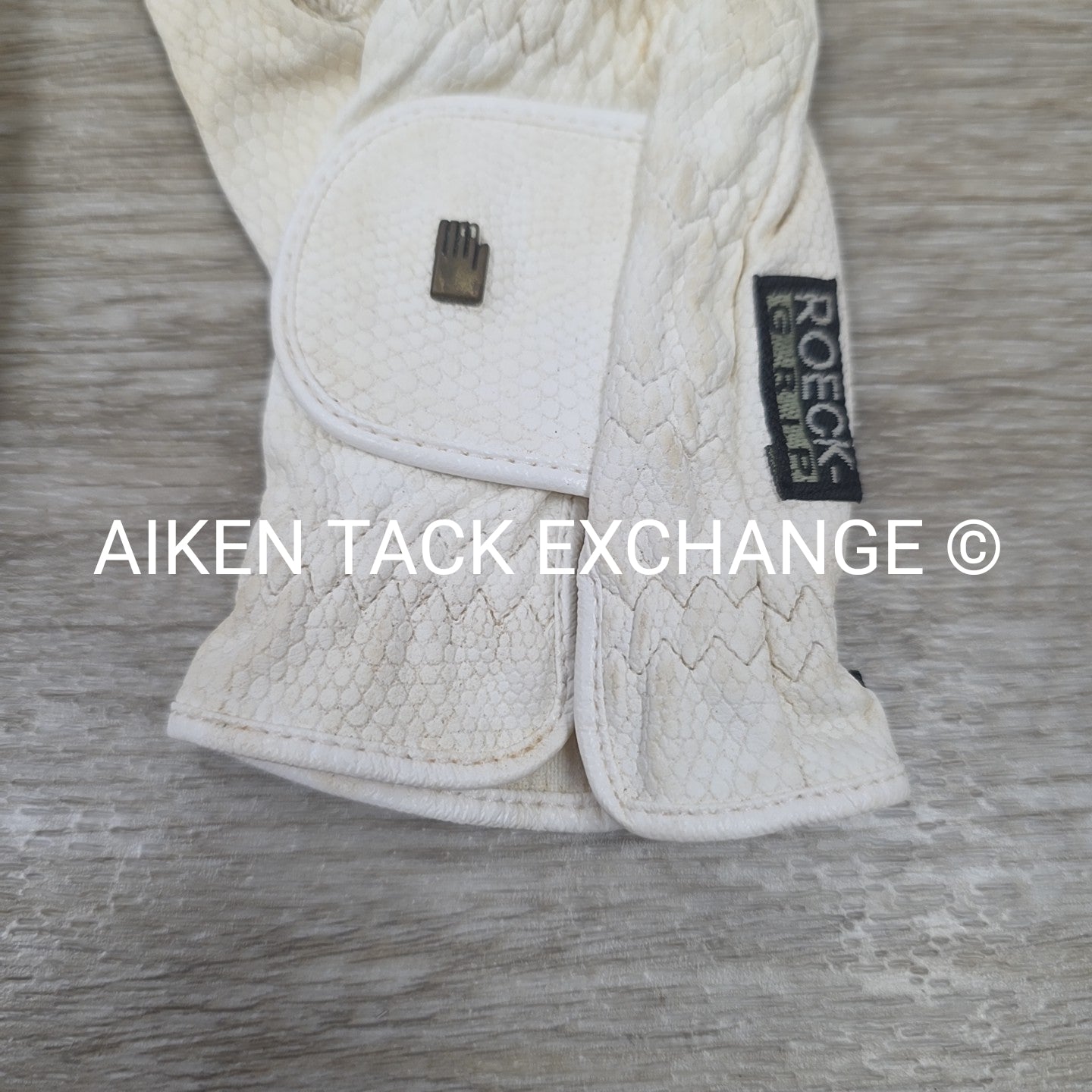Roeckl Grip Riding Gloves, White, 6.5