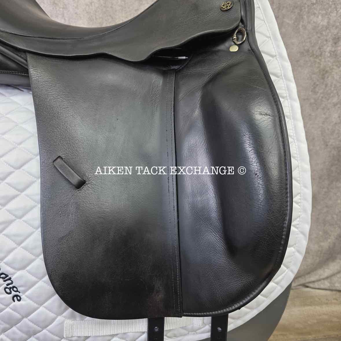 2006 Trilogy Verago Elite Dressage Saddle, 18.5" Seat, Wide Tree, Wool Flocked Panels