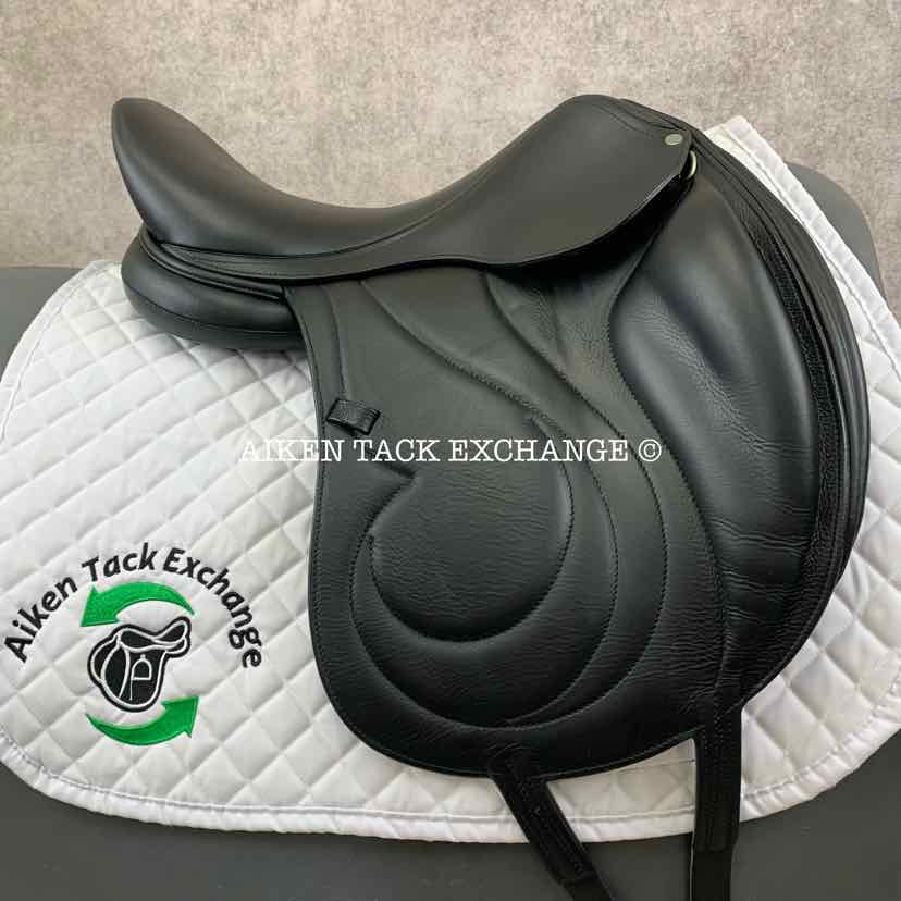 **SOLD** 2014 Antares Cadence Monoflap Dressage Saddle, 17.5" Seat, 1N Flap - Short, Medium Wide Tree, Foam Panels, Buffalo Leather