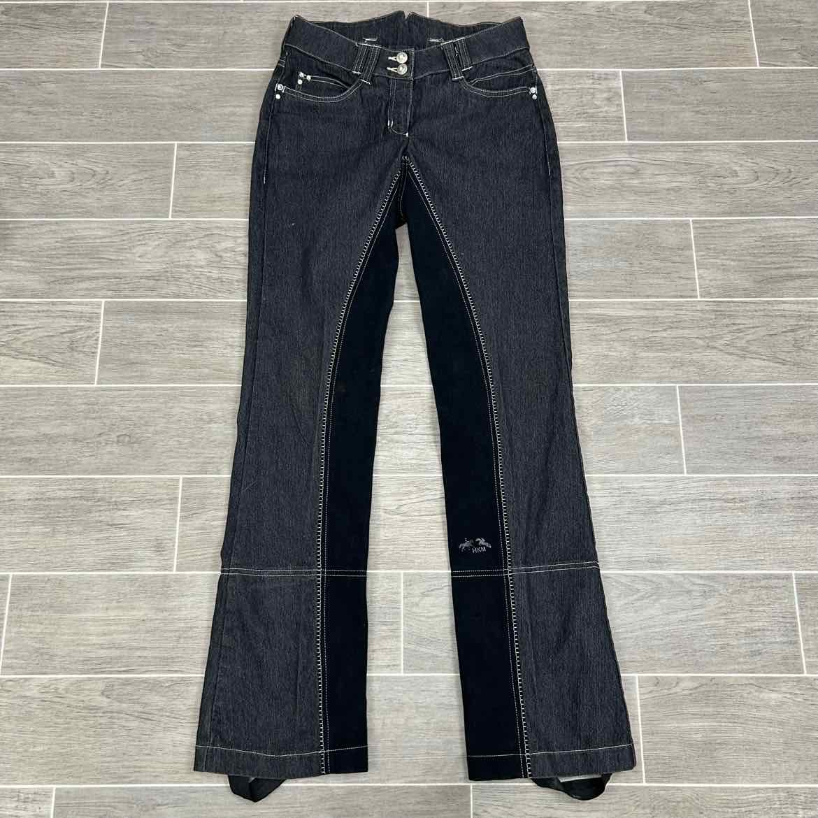 HKM Ms Blink Full Seat Denim Boot Cut Breeches, Size 30