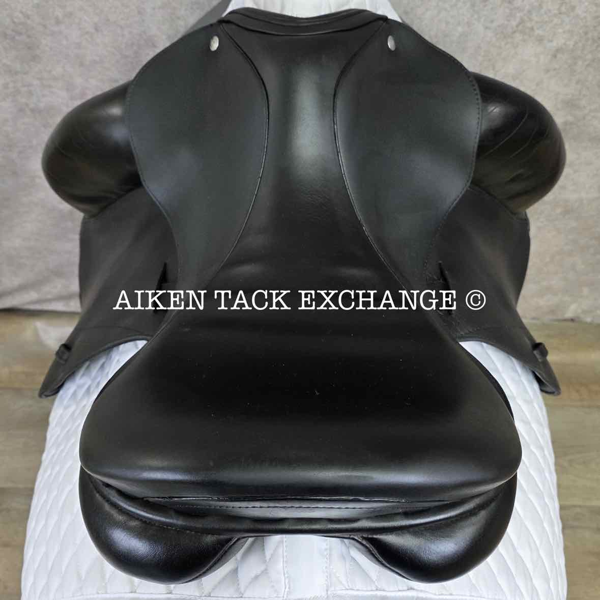 2012 Custom Saddlery Icon Flight Monoflap Dressage Saddle, 17.5" Seat, Adjustable Tree, Wool Flocked Panels