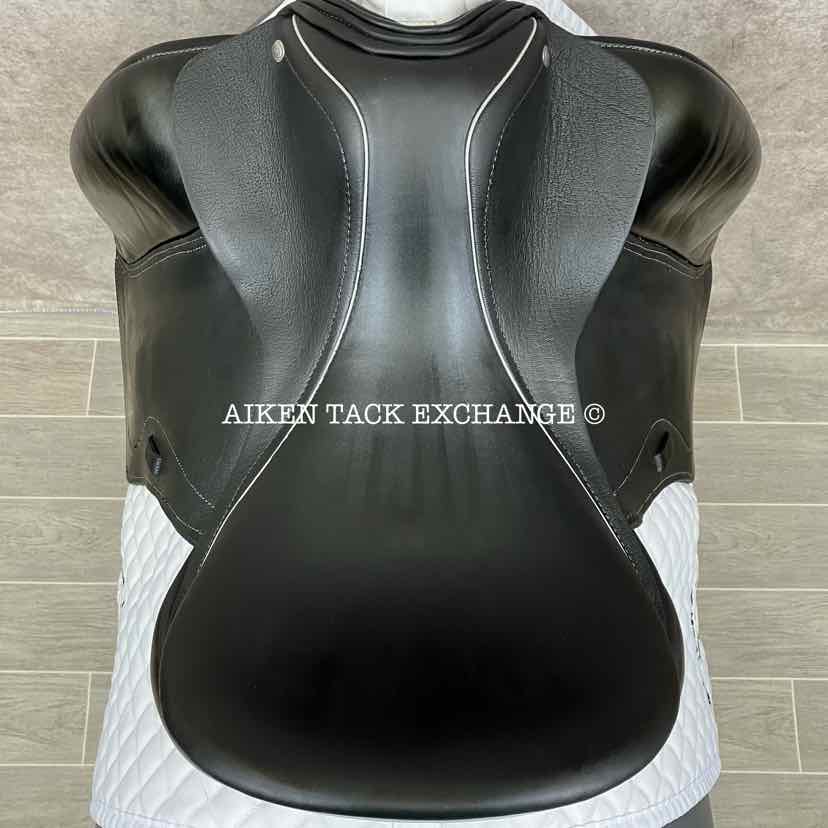2017 Custom Saddlery Advantage Monoflap Dressage Saddle, 17.5" Seat, Adjustable Tree, Wool Flocked Panels