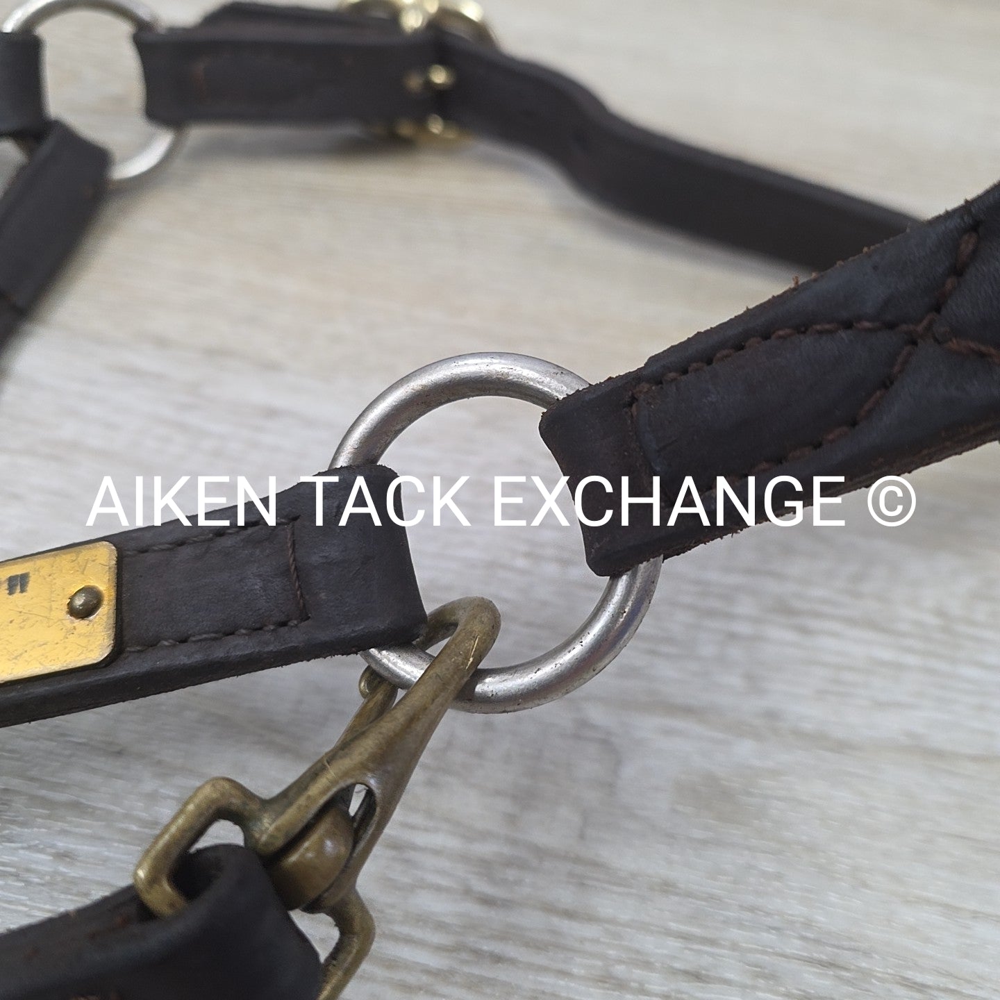 Leather Halter, Has Nameplate, Brown, Size Cob