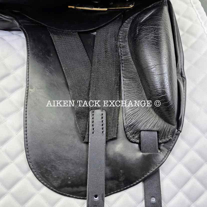 2001 Schleese Jane Savoie Dressage Saddle, 17" Seat, MW/W Tree, Wool Flocked Panels