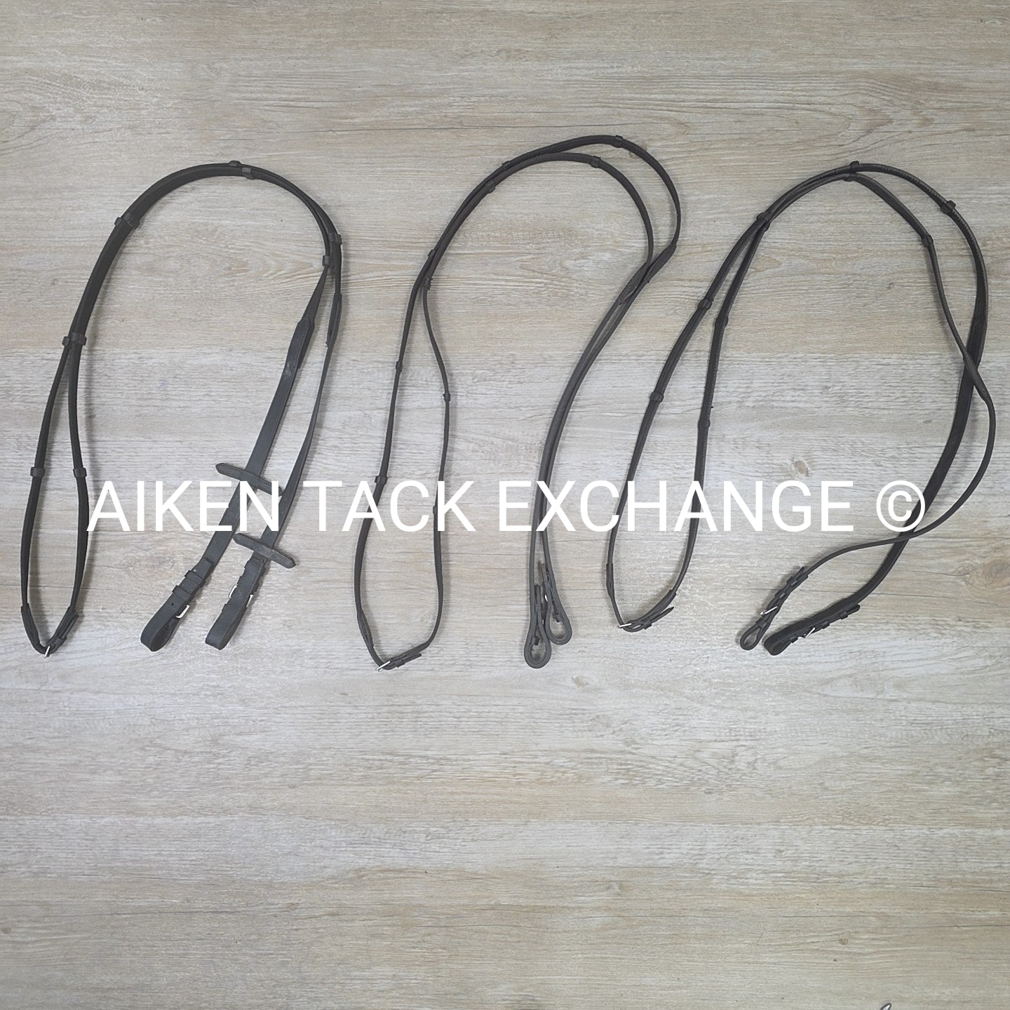 BARGAIN BUNDLE: 3 Pair Cotton Web Reins, Black