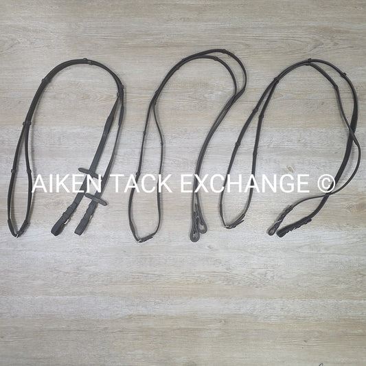 BARGAIN BUNDLE: 3 Pair Cotton Web Reins, Black