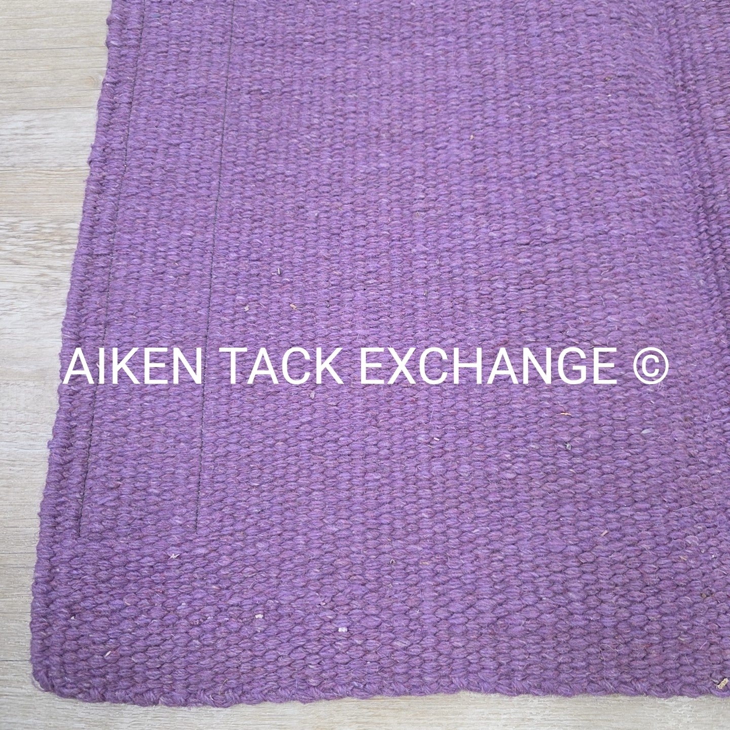 Western Saddle Blanket with Leather Detail, 34" x 36"