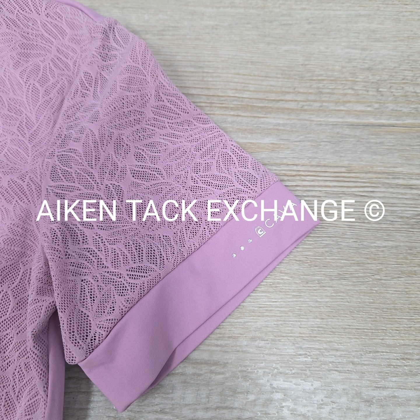 Cavallo Iron Horse Dressage Lace Short Sleeve Top, Size 4