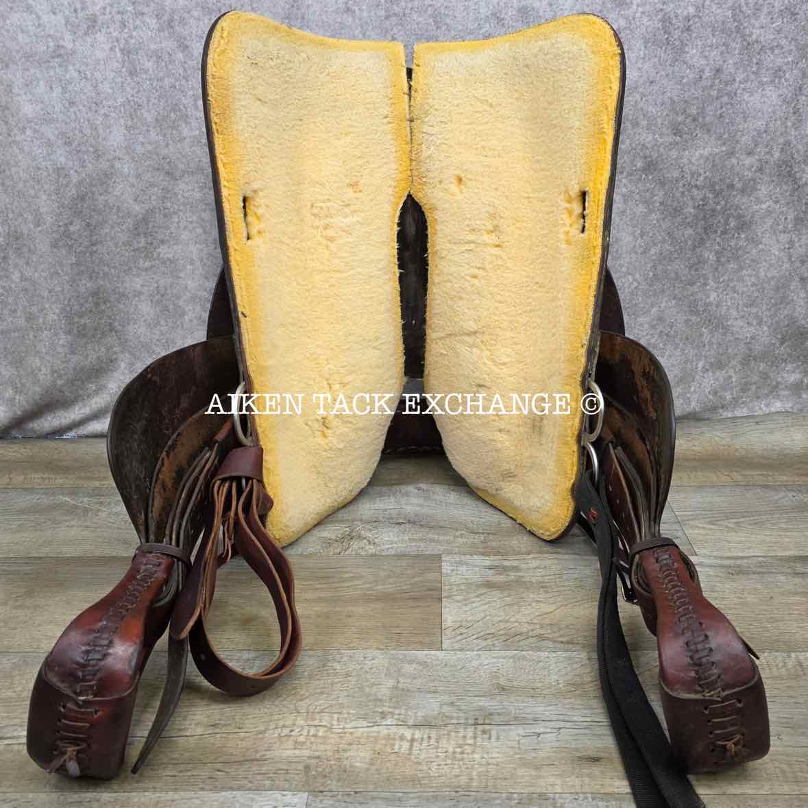 1997 Circle Y 2175 All-Around Western Saddle, 17" Seat, Regular Tree - Semi QH Bars