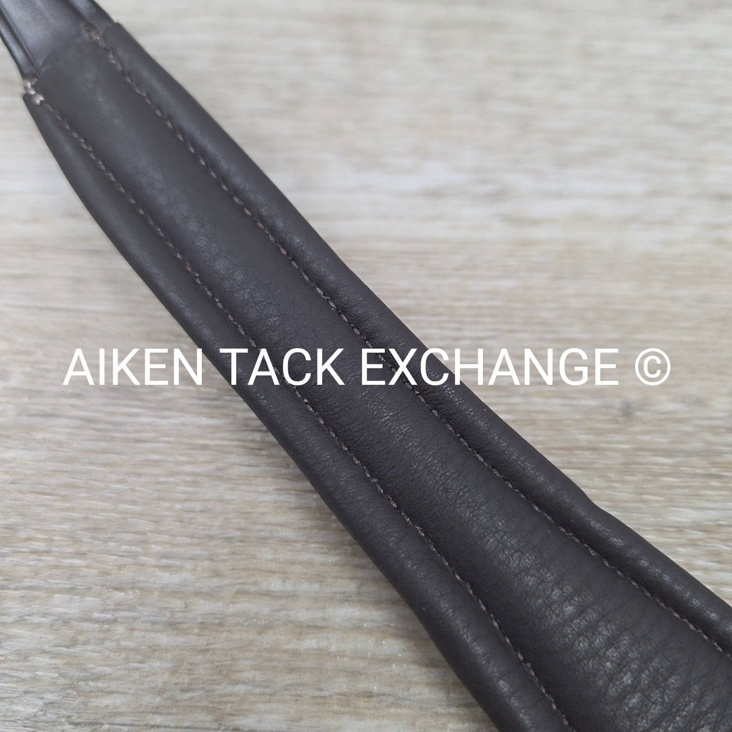 ExionPro Padded Fancy Stitched Raised Browband, Brown, 15"