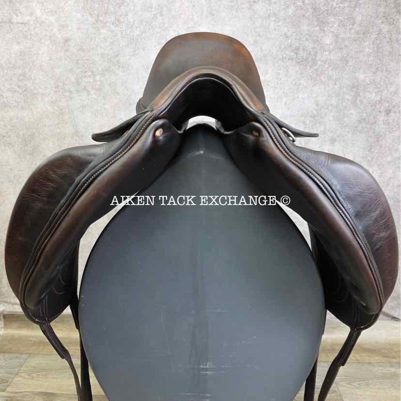 **SOLD** 2003 Antares Cadence Monoflap Dressage Saddle, 17.5" Seat, 2D Flap, MW/W Tree, Foam Panels, Full Buffalo Leather