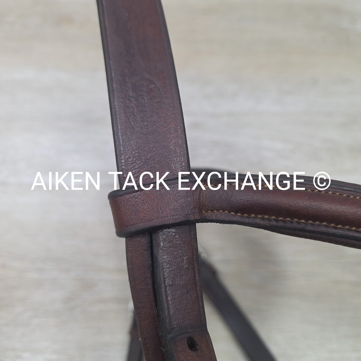 Bobby's English Tack Plain Raised Dressage Bridle, Missing Flash Strap, No Reins