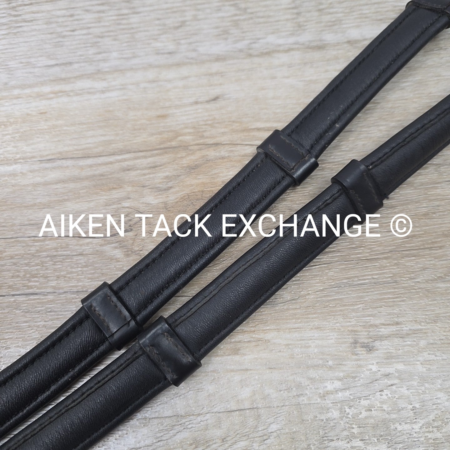 Cushion Grip Reins with Hand Stops, Black, 56"