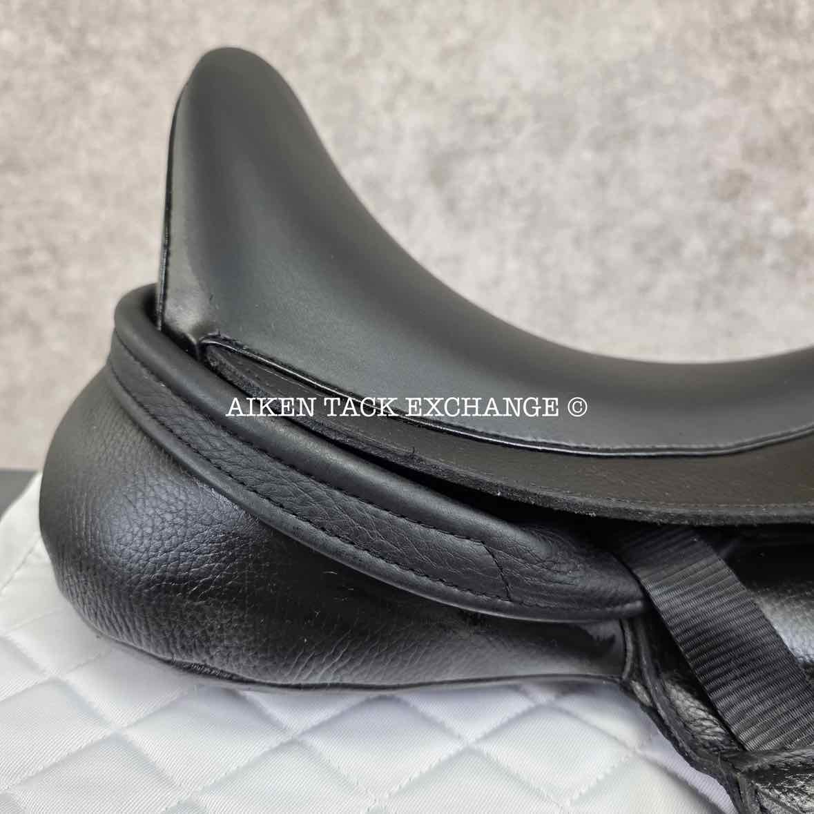 2023 Envy by Custom Saddlery Motion Monoflap Dressage Saddle, 18" Seat, Adjustable Tree, Wool Flocked Panels