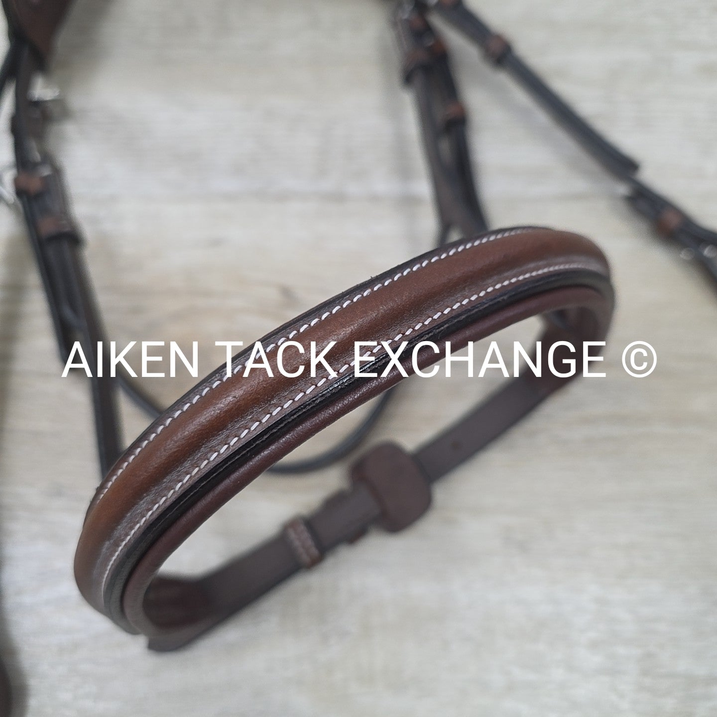 HDR Pro Mono Crown Padded Bridle with Reins, Australian Nut, Size Cob