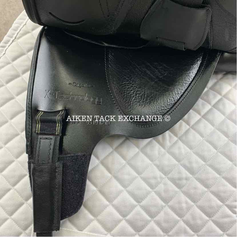 **SOLD** 2019 Prestige X-D1D K Zero Monoflap Dressage Saddle, 17" Seat, Medium Tree, Wool Flocked Panels