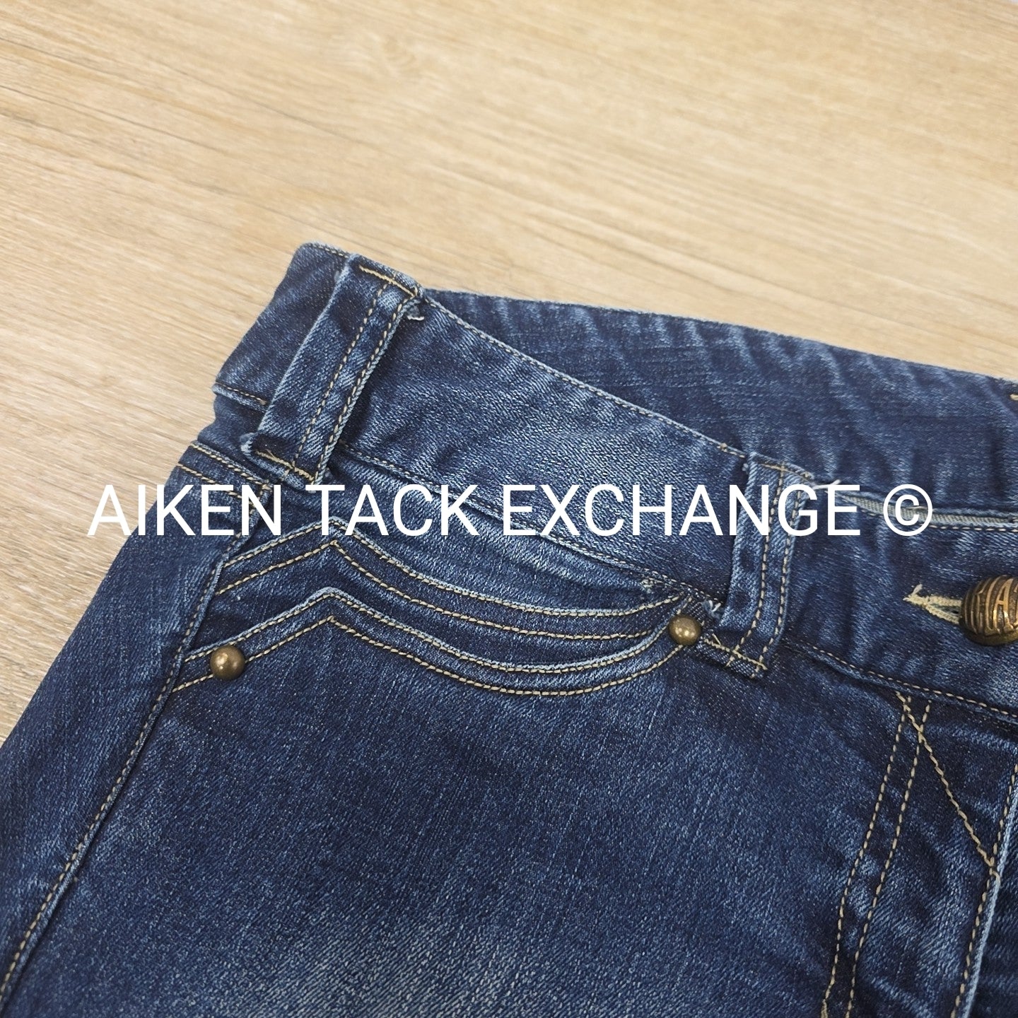 Ariat Denim Knee Patch Breeches, Women's 30