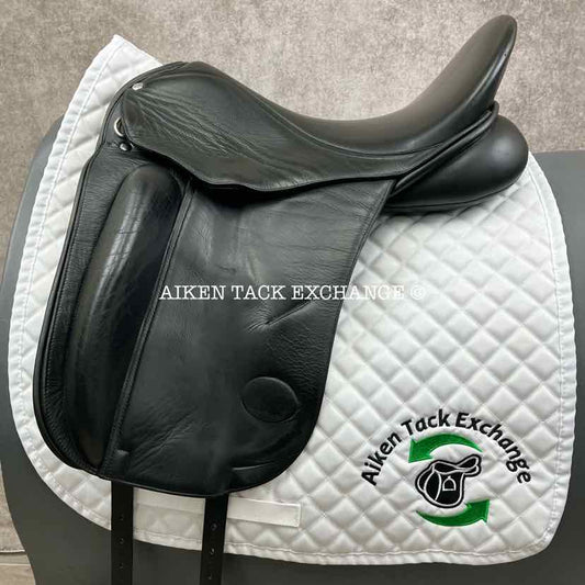 Patrick Saddlery Equation Dressage Saddle, 18" Seat, Short Flap, Extra Wide Tree, Wool Flocked Panels