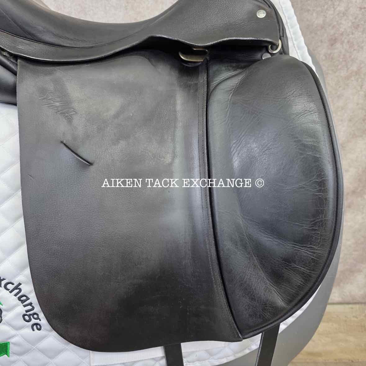 2008 Custom Saddlery Steffen's Advantage Dressage Saddle, 18" Seat, Adjustable Tree, Wool Flocked Panels