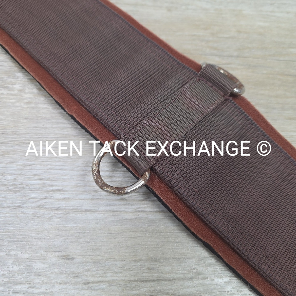 Neoprene Lined Double End Elastic Girth, Brown, Size 54"