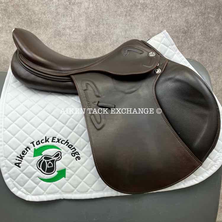 2018 Prestige Michel Robert Close Contact Jump Saddle, 18" Seat, 34 Tree - M/MW, Wool Flocked Panels