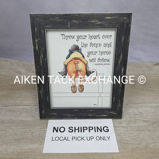Framed Equestrian Decor, 11.5" x 11.5"