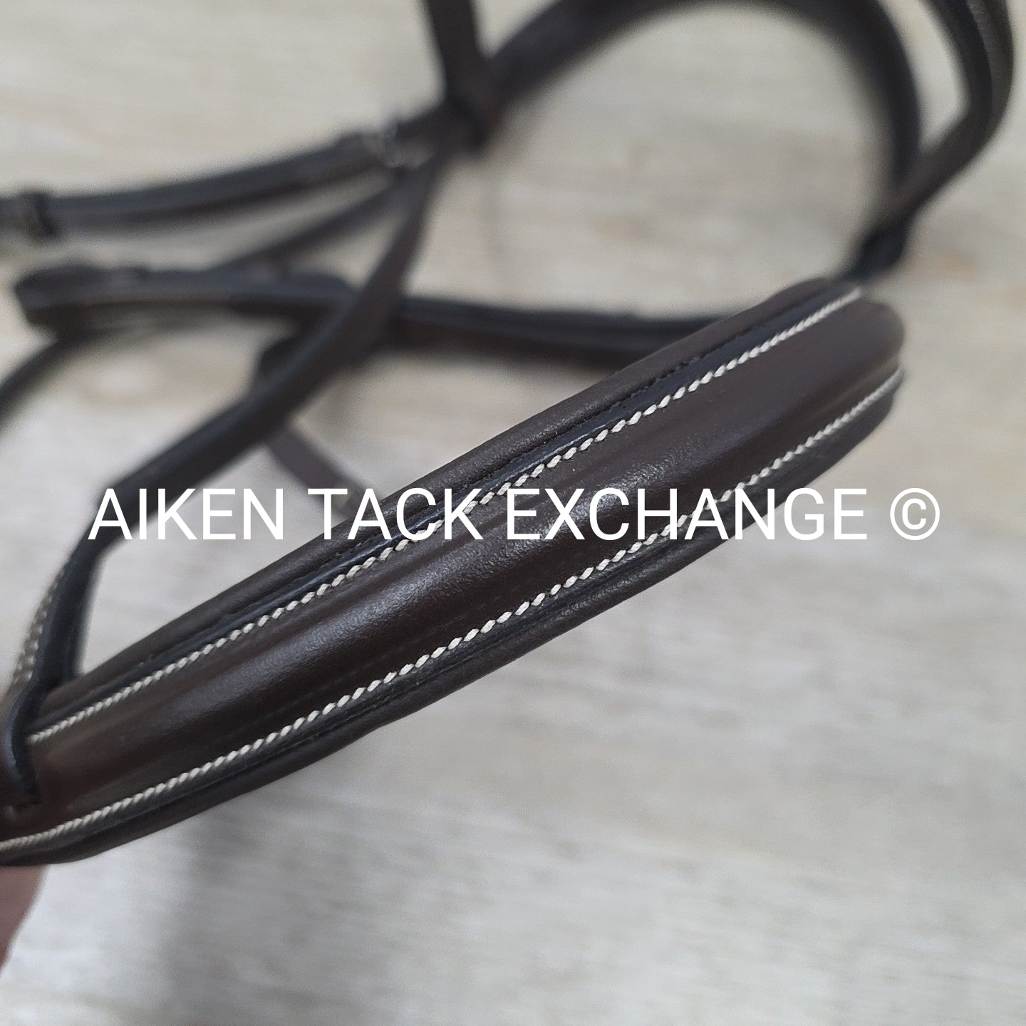 Pinnacle Padded Plain Raised Bridle with Laced Reins, Brown, Size Full