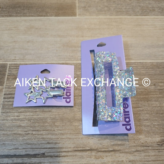 Claire's Hair Bundle -  1 Claw Clip, 2 Hair Clips