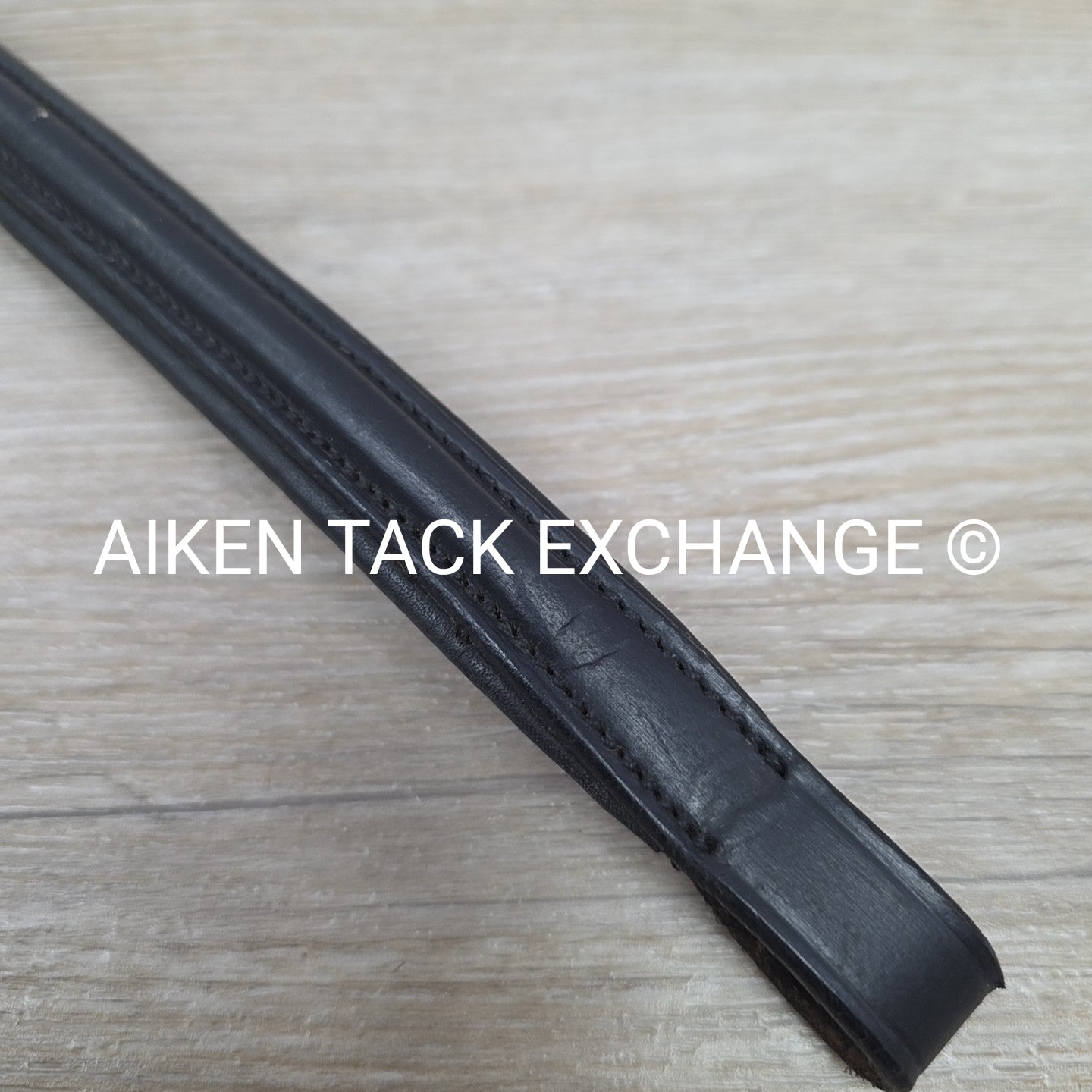 Padded Plain Raised Browband, Black, 15"