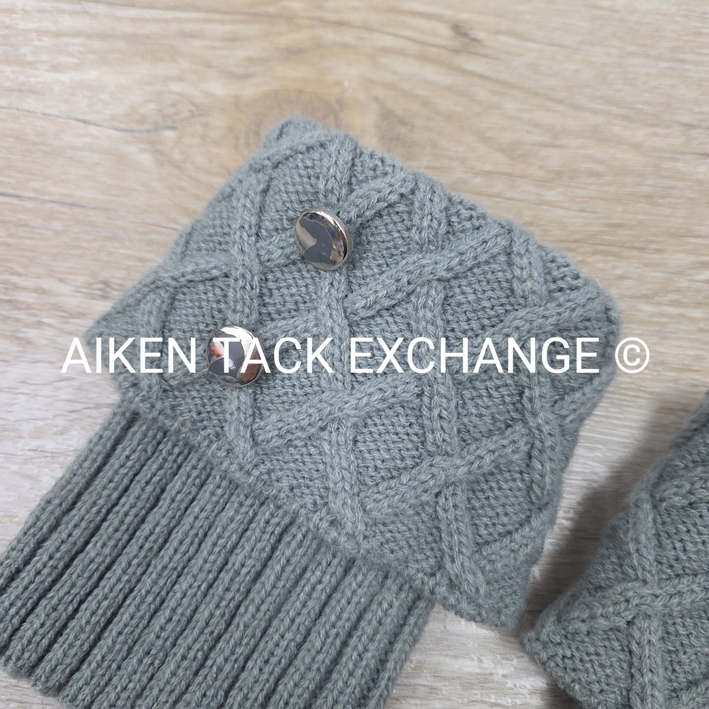 Knit Boot Cuffs w/ Horse Buttons, One Size