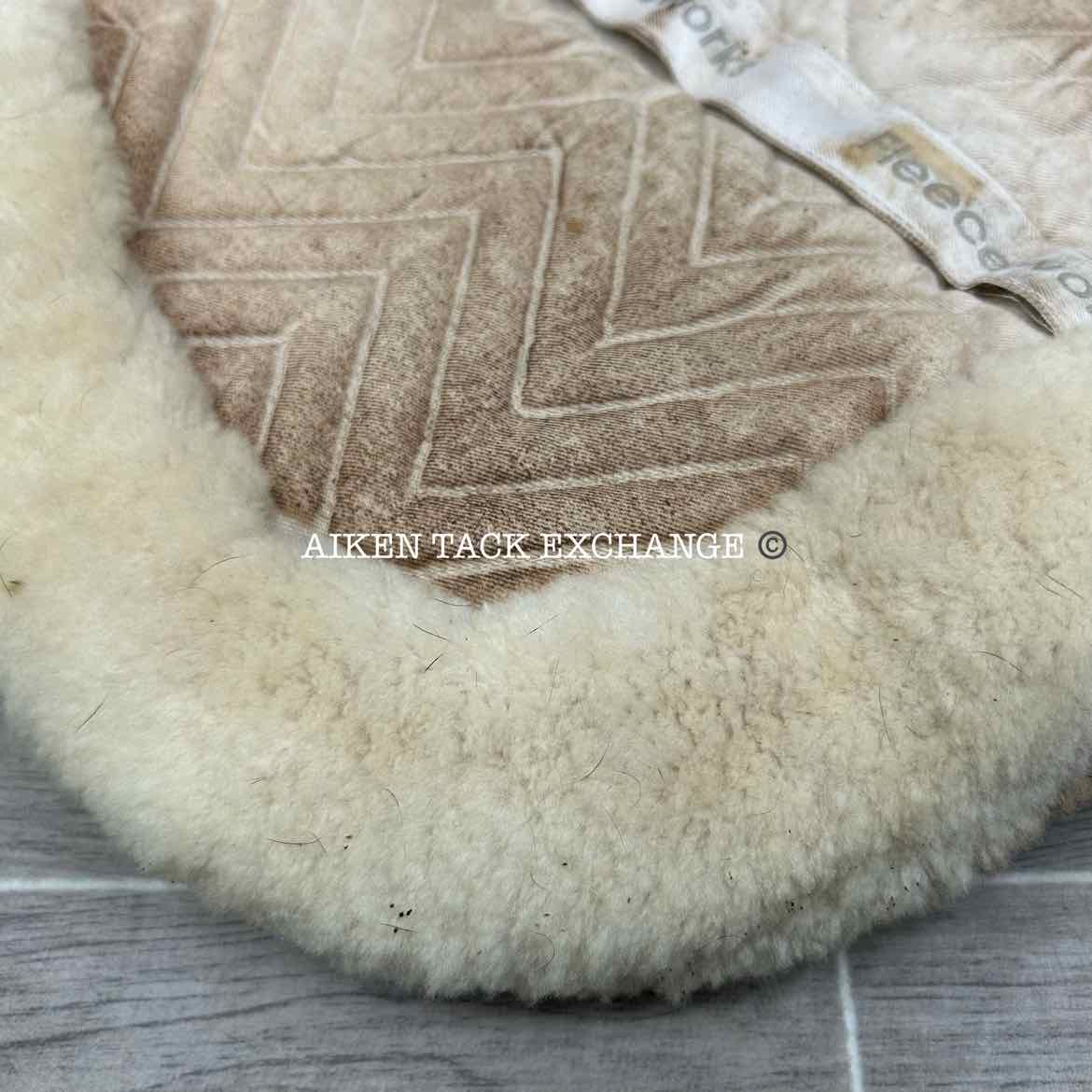Fleeceworks Sheepskin Perfect Balance Half Pad with Rear Inserts, Size Large