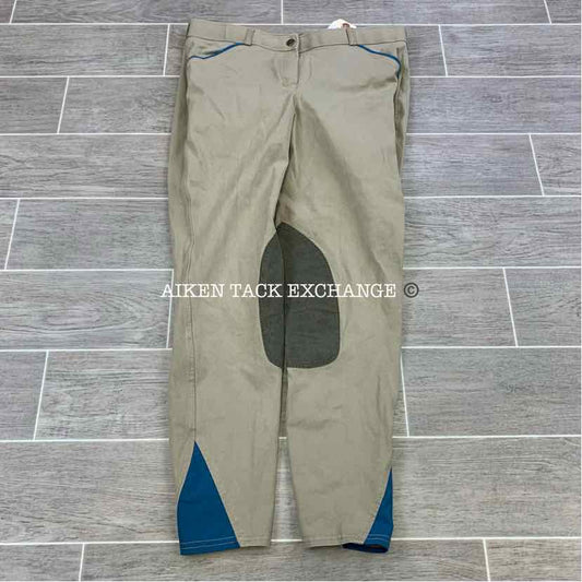Dover Saddlery Knee Patch Breeches, Size 30