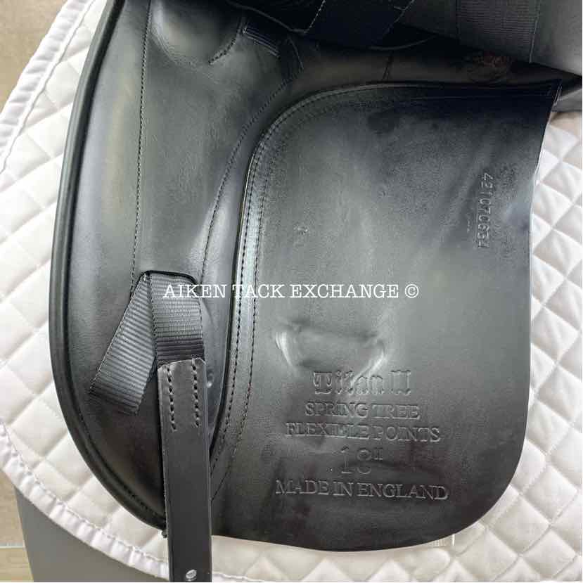 **SOLD** EuroRiding Titan II Dressage Saddle, 18" Seat, Wide Tree, Wool Flocked Panels