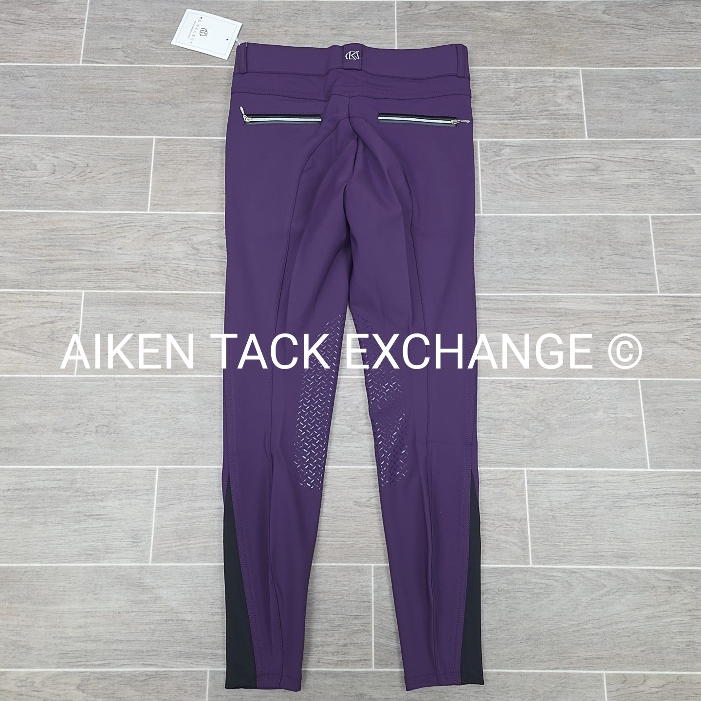 KL Select Gabrielle Knee Patch Breeches, Purple, Women's Size 26R