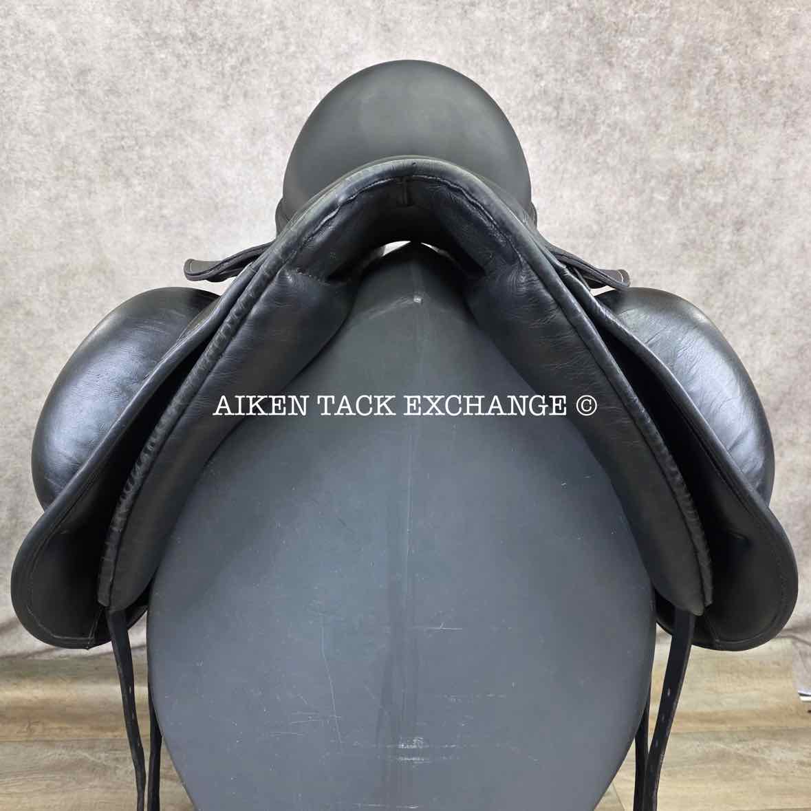 2017 Custom Saddlery Wolfgang Constanze Monoflap Dressage Saddle, 17.5" Seat, Adjustable Tree, Wool Flocked Panels
