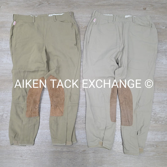 BARGAIN BUNDLE: 2 Pair Tailored Sportsman Knee Patch Breeches, Size 30