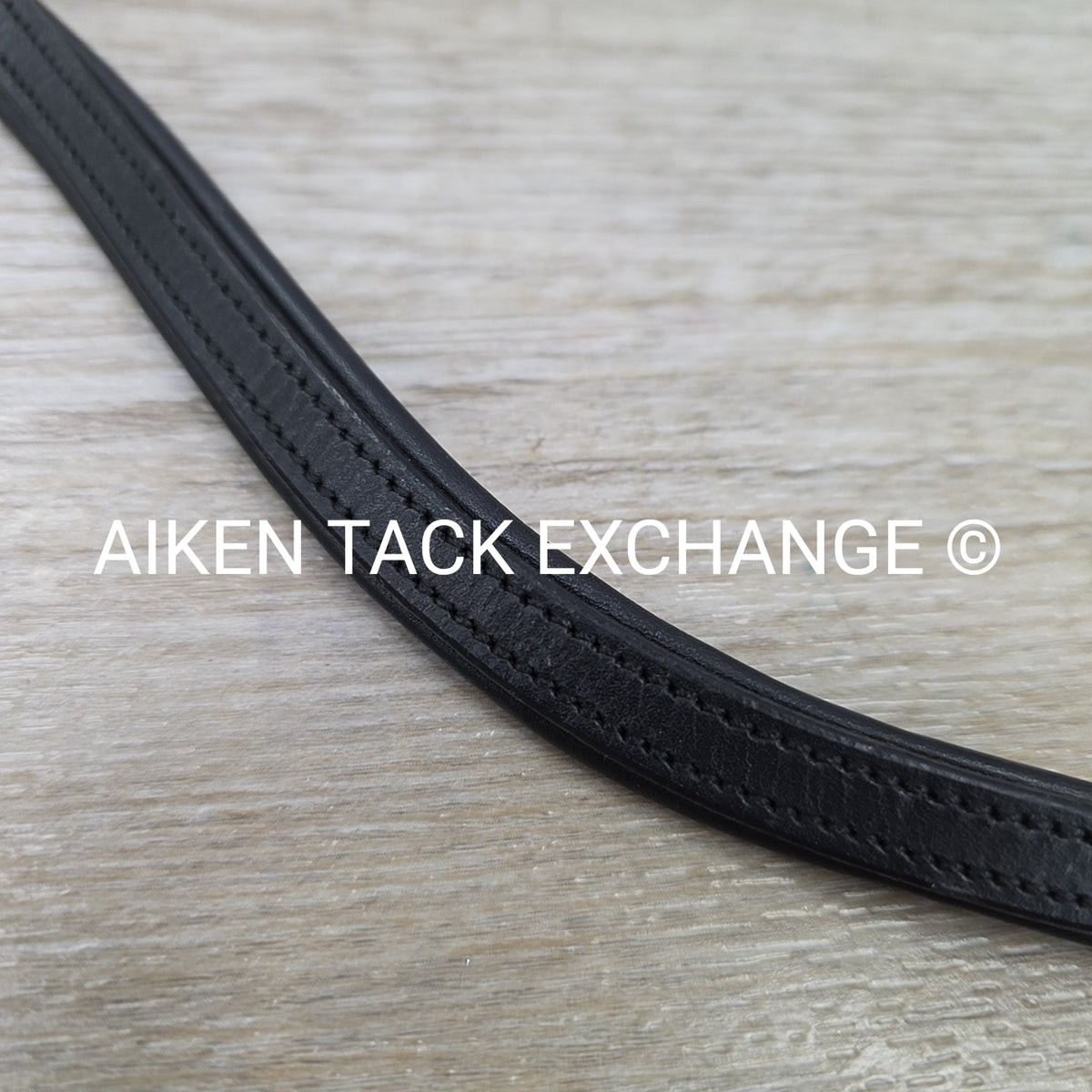 Padded Curved Browband, Black, Size Cob