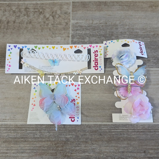 Claire's Club Bundle - 6 Hair Clips, 2 Necklaces