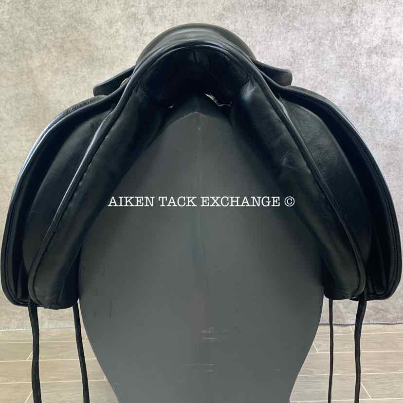2009 Hulsebos WB4 Dressage Saddle, 17" Seat, Extra Wide Tree, Wool Flocked Panels