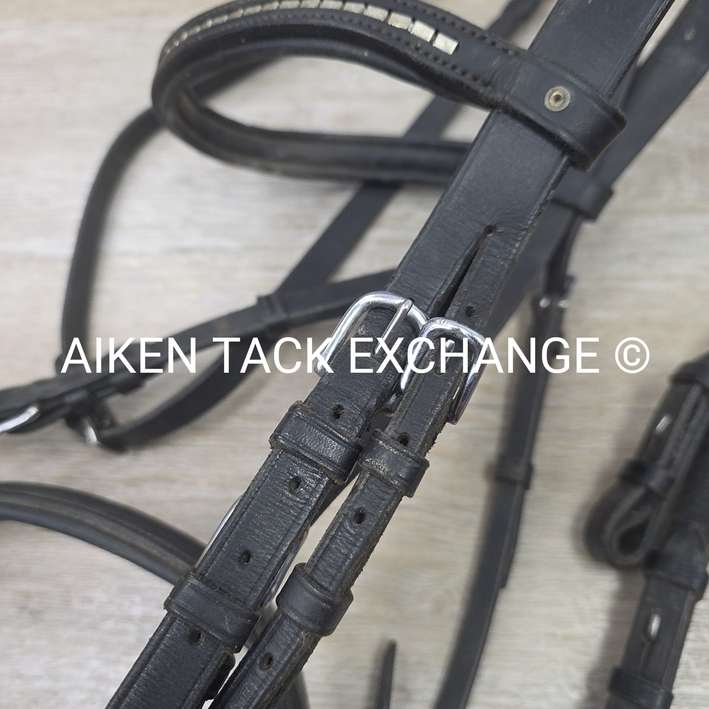 BARGAIN BUNDLE: Dressage Bridle (Missing Flash) with Laced Reins & Flat Leather