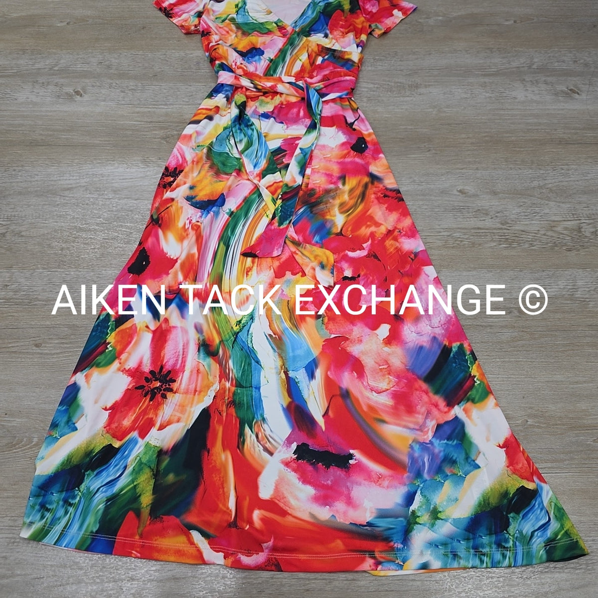 Venus Short Sleeve Long Dress, Size Small