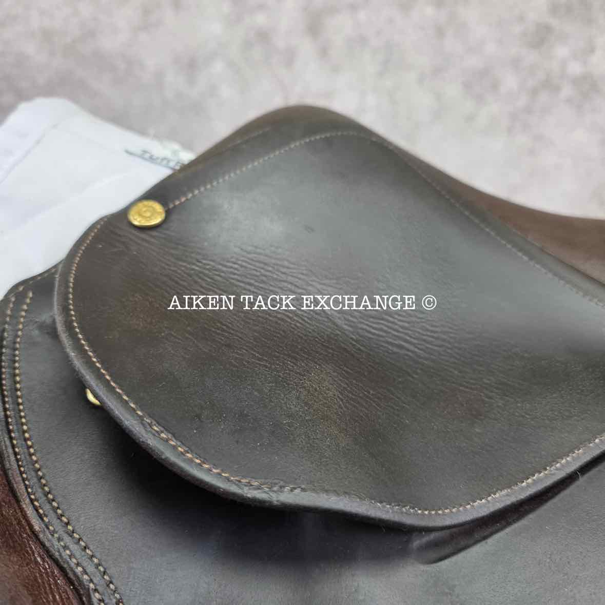 1998 PJ by Bruno Delgrange Close Contact Jump Saddle, 17.5" Seat, 4L Flap, Medium Tree, Foam Panels