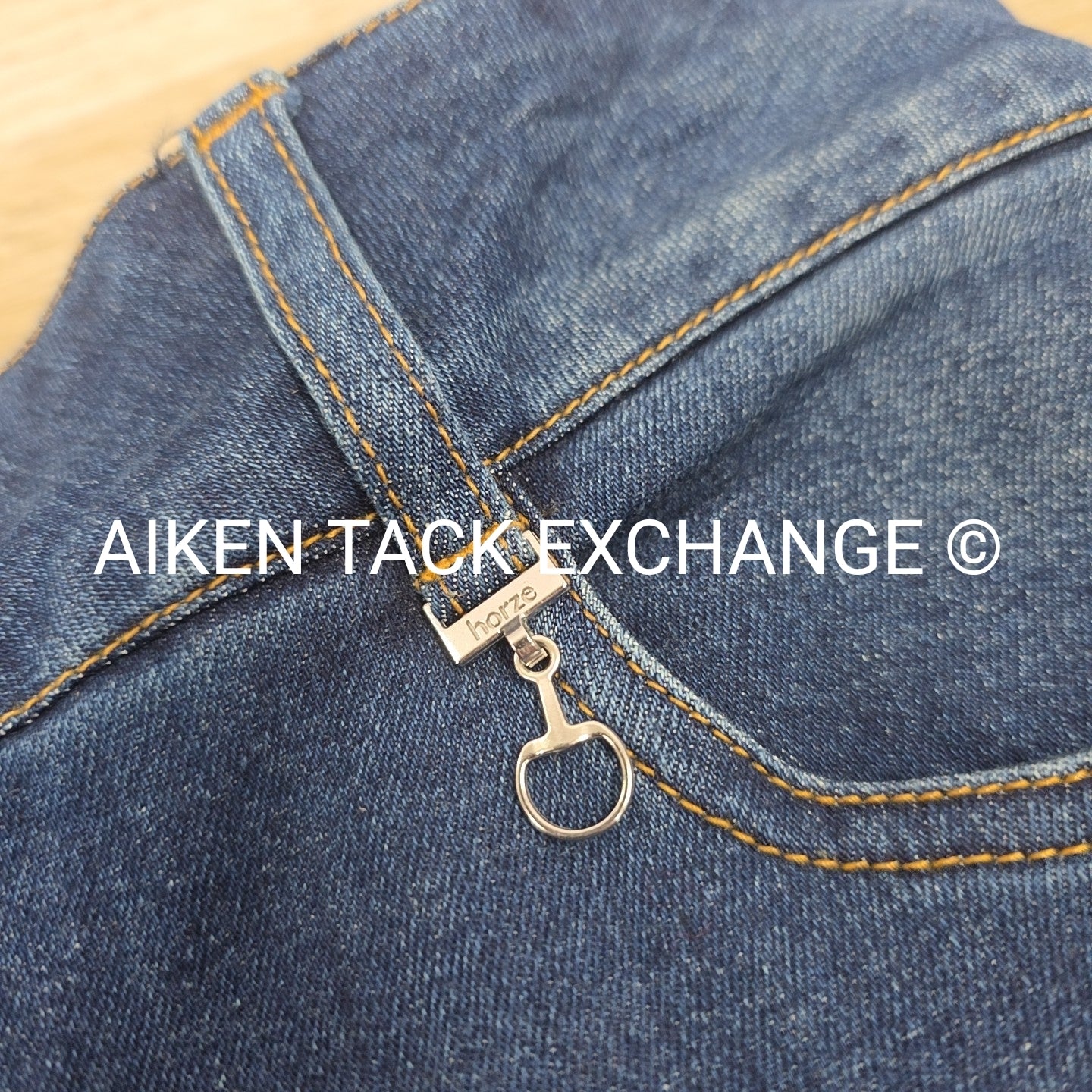 Horze Silicone Grip Full Seat Denim Breeches, Size 28