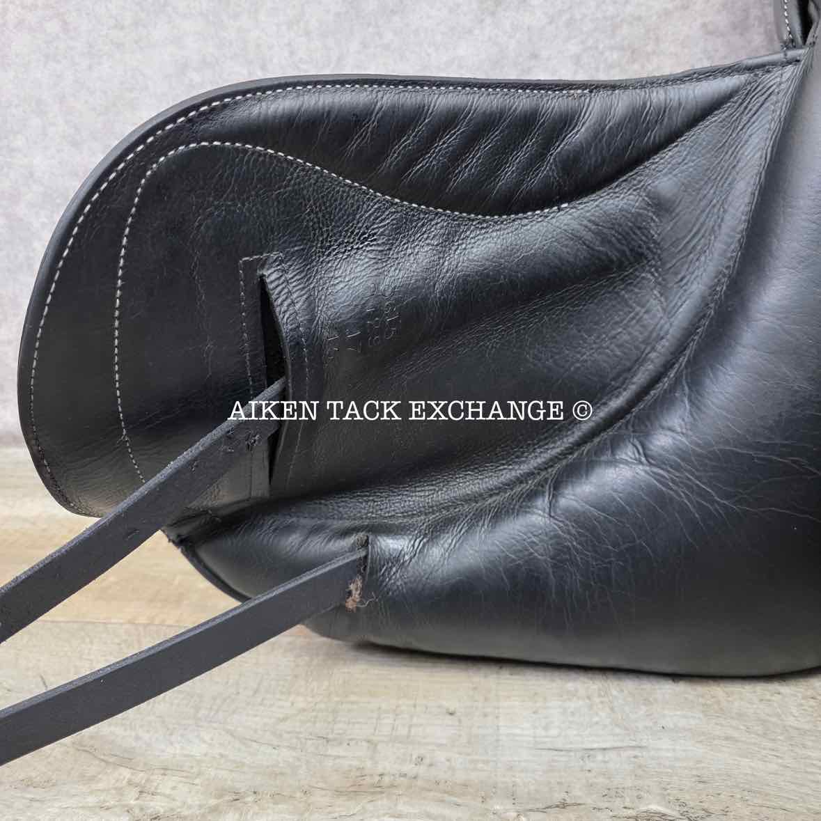 2015 Custom Saddlery Wolfgang Solo Monoflap Dressage Saddle, 17" Seat, Short Flap, Adjustable Tree, Wool Flocked Panels