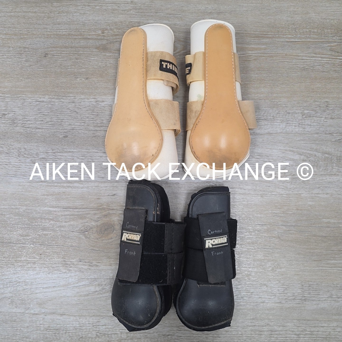 BARGAIN BUNDLE: Roma Open Front Tendon Boots & ThinLine Brushing Boots, Size Ful
